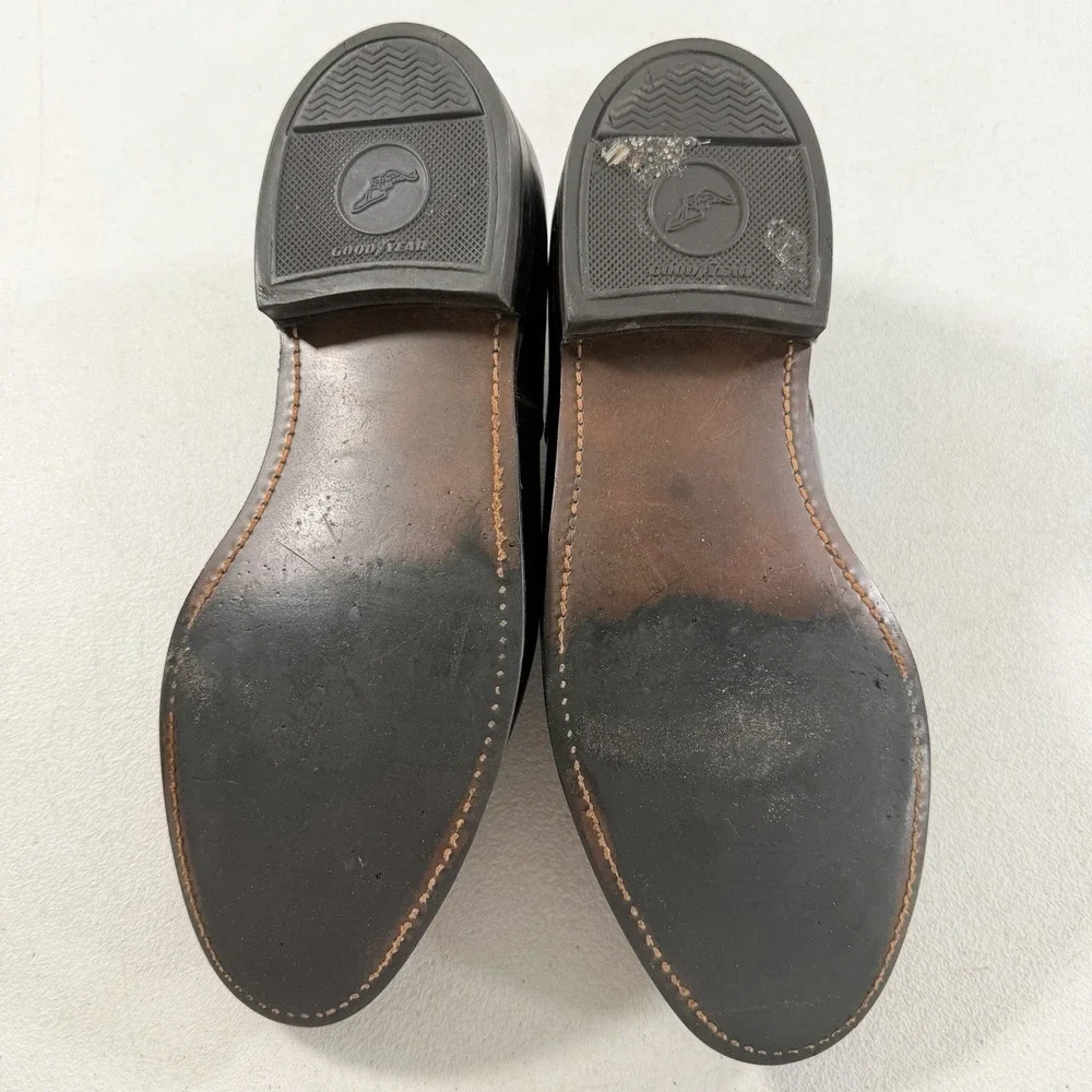 Vintage Velvet-EEZ‎ Mens Brown Leather Derby Dress Shoes Goodyear Size 8.5 D USA